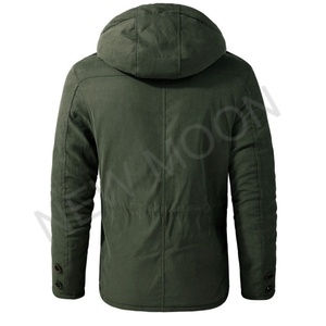 Custom New Men's Jacket Winter US Size <b>Large</b> Size Jacket Hooded Cotton Thickened Multi-pocket Casual Mid-length Coat - Product Image 5