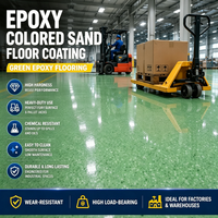 Revêtement de sol liquide auto-nivelant sans joint en sable coloré époxy et peinture pour sols pour usine, entrepôt, garage, maison