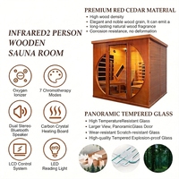 Sauna extérieur de luxe pour 2 personnes, fauteuil inclinable de luxe en bois de pruche massif, infrarouge lointain, garantie 1 an