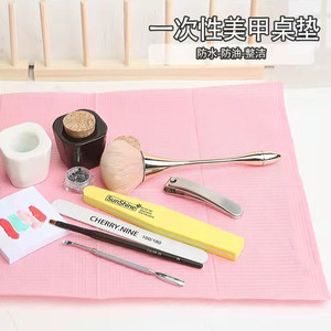 OEM Disposable <b>Nail</b> <b>Table</b> Mat 33x45cm Waterproof Oilproof Clean For Manicure Use - Product Image 2