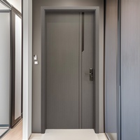 Porte d'Intérieur Foshan en Alliage d'Aluminium Anti-Effraction pour Chambre, Insonorisée, Écologique, Tout-Aluminium, pour Bureau à Domicile