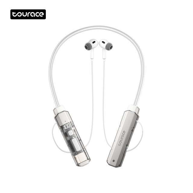 Fashionable TWS In-Ear Wireless NeckBand Earphone Sports Gaming for 5.4 IPX5 Waterproof Digital Display ENC Noise JL 20h