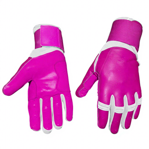 Gants de frappe en cuir rose, ambidextres, fermeture auto-agrippante, durables, confortables, avec support de poignet, non-tissés, pour entraînement, unisexe adulte - Product Image 1