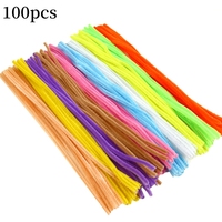 2025 chenille tige enfants cure-pipe bricolage fleur artisanat 100 pièces couleur mélangée jouet éducatif ensemble fil flou créatif pâte jouets