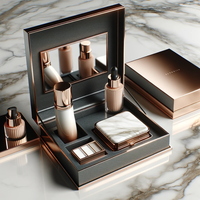 Coffret de Soins de la Peau Crown Win, Boîtes Rigides Écologiques, Embossage, Cadeau de la Saint-Valentin, Trousse de Maquillage Professionnelle avec Diviseurs, Coffret en Carton