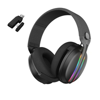 Casque de jeu sans fil Rambotech 2.4G avec microphone antibruit pour PS4 PC portable casque de jeu confortable GM1200