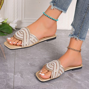 Sandalias planas de verano para mujer, elegantes, con punta abierta, cómodas para uso diario, tallas grandes. - Product Image 3