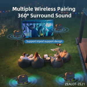 Zealot Ze21 250W Loa Di Động IPX7 Ngoài Trời Không Thấm Nước Loa Bên Loa Siêu Trầm Exlarge Tất Cả Các Vòng Bass RGB/TWS/TF/AUX/EQ - Product Image 5