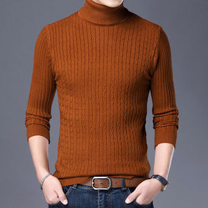 Vendita calda maglione a collo alto da <span class=keywords><strong>uomo</strong></span> Slim Fit a collo alto maglione a collo alto per <span class=keywords><strong>uomo</strong></span> a maniche lunghe maglione termico - Product Image 3