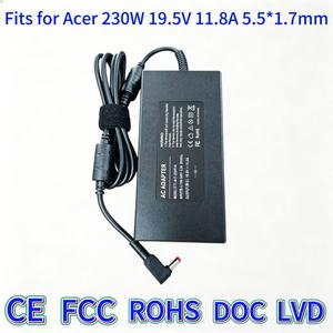 อะแดปเตอร์จ่ายไฟสำหรับแล็ปท็อป 230W 19.5V 11.8A DC/Type-C 5.5 1.7 มม. พร้อมระบบป้องกัน OTP สำหรับ Nitro 5 AN517 <span class=keywords><strong>Predator</strong></span> <span class=keywords><strong>Helios</strong></span> <span class=keywords><strong>300</strong></span> <span class=keywords><strong>PH315</strong></span> - Product Image 1