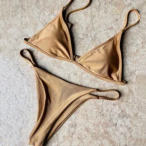 All'ingrosso estate calda Sexy perizoma Bikini costumi da bagno Logo personalizzato donne sfacciate crea il tuo costume da bagno