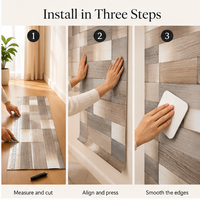 Papier peint imitation bois MORLENX, autocollant, adhésif, PVC, imperméable, imitation planches de bois, pour la décoration murale intérieure