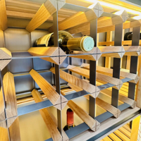 Cave à vin thermostatique moderne en acier inoxydable pour hôtels et restaurants, pour l'affichage de whisky et l'utilisation en bar de salon