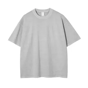 Digital Printed Acid Washed T-shirt Distressed Men Streetwear Black Custom Graphic Vintage Distressed T Shirts Tshirt For Men