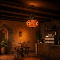 Lampe turque en mosaïque de verre perlé, vente en gros pour hôtels, restaurants et projets résidentiels