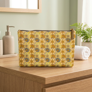 Wholesale Printed Cotton Cosmetic Pouch Zipper <b>Bag</b> | Floral Pattern Travel Makeup Organizer Pouch | Custom Fabric Pouch - Product Image 6