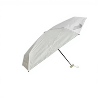 Parapluie de poche compact noir anti-UV, modèle capsule 5 plis, idéal pour la promotion - Meilleure vente