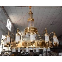 Mosquée moderne éclairage grand lustre décoration d'église mosquée lampe lustre grande suspension projet lumières