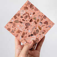 Diseño Popular de Baldosas de Terrazo Multicolor Modernas, Impermeables y Antideslizantes para Hoteles, Escuelas, Villas, Uso Interior y Exterior, Muestra Gratis