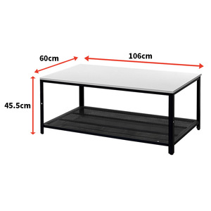 Cross-border furniture living room coffee table set, modern style, metal <b>frame</b>, simple rectangular coffee table, custom - Product Image 4