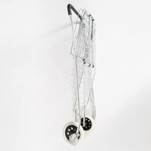 Supermarket <b>Portable</b> Metal Shopping Cart Outdoor Folding <b>Trolley</b> with Crystal Wheel for Beach & Casual Shopping - Product Image 4