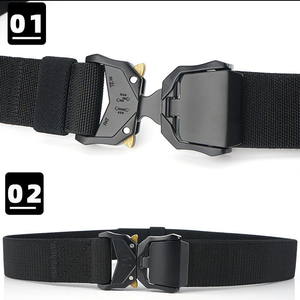 헤비듀티 퀵 릴리스 버클이 장착된 1.5인치 나일론 웹 작업용 택티컬 하이킹 리거 벨트 - Product Image 3