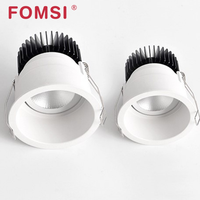FOMSl 7W-35W LED encastré Downlight Anti-éblouissement rond en aluminium COB projecteurs dissimulé plafonnier pour éclairage intérieur