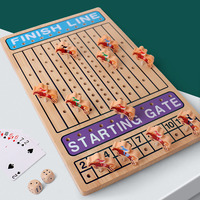 JEU D'ÉCHECS DE COURSE DE CHEVAUX EN BOIS TABLE D'ÉCHECS ÉDUCATIONNELLE AMUSANT POUR ENFANTS MONTESSORI JOUT ÉCHECS DE COURSE DE CHEVAUX 2024