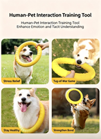 Juguete Ecológico de EVA para Perros con Anillo de Tracción, Alta Flotabilidad, Fácil de Limpiar, Interactivo, para Entrenamiento, Juego de Buscar y Masticar en el Agua