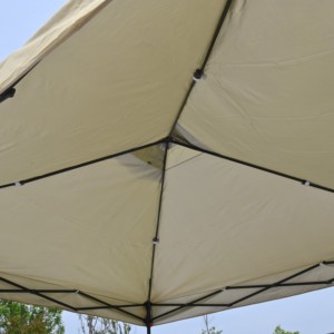 Tente de camping pliable 3x3m, résistante au vent, durable, imperméable, abri pop-up avec structure en métal noir - Product Image 2