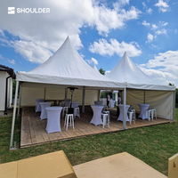 Tente d'événement personnalisée pour église, tente d'exposition extérieure, mur en PVC, structure en aluminium, imperméable, pagode de luxe pour fêtes et mariages