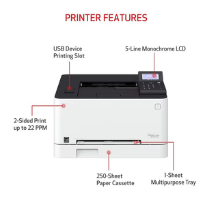 Para la impresora láser inalámbrica Color ImageCLASS LBP633Cdw |   22 ppm |   PCL | |   Impresión a color de alta calidad LBP633Cdw imageCLAS - Product Image 3