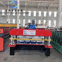 Machine de formage de tuiles ondulées en acier coloré HAUAN de style rétro, entièrement automatique, avec moteur, roulement à billes, pompe et contrôle PLC