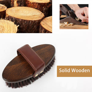 Brosse Cowboy de luxe outils de toilettage de cheval en bois poils de sanglier brosse de nettoyage de cheval brosse à curry en poils de cochon - Product Image 5
