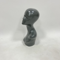 Cabeza de Maniquí de FRP Personalizada para Exhibición de Pelucas, Modelo de Cabeza Brillante con Soporte para Exhibición de Sombreros de un Solo Hombro para Accesorios de Tiendas Minoristas