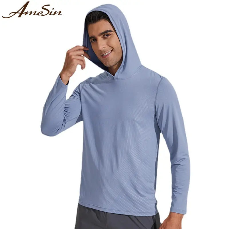 2023 Light weight quick dry blank hoodie for men fitness training men's hoodie   sweatshirts