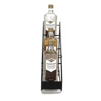 Café Sirop Rack Stockage 4 Couches Minimaliste Noir Métal Boisson Bière Vin Sirop Bouteille Organisateur Titulaire Présentoir