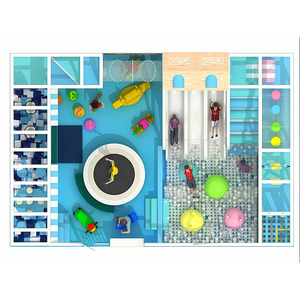 Parque Infantil Interior con Diseño Personalizado Temático del Océano, Parque Infantil Completo con Toboganes y Juguetes para Restaurantes y Hoteles - Product Image 3