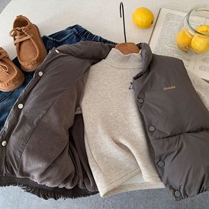 <span class=keywords><strong>Gilet</strong></span> imprimé teint en pièce pour enfants, style coréen, nouveau, pour garçons et filles, motif pingouin mignon, col montant, tendance, passe-partout - Product Image 4