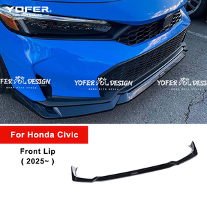 Kit carrosserie Yofer pour Civic 2025, directement de l'usine, noir brillant, 3 pièces, accessoires extérieurs, pare-chocs, lèvre de pare-chocs, kit carrosserie pour Honda Civic 2025 - Product Image 2