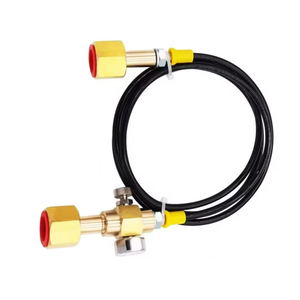 Station de remplissage de bouteilles de CO2 Sodastream, adaptateur de remplissage et de charge avec tuyau noir de 1,5 m, manomètre de pression de 250 bars - Product Image 4