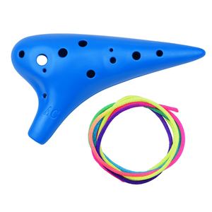 Instrument de musique en plastique 12 trous Ocarina Flute Alto C avec <span class=keywords><strong>partition</strong></span> de musique pour mélomane et débutant - Product Image 2