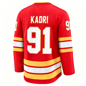 Men's Fully Stitched Hot Player Hockey-Jerseys <strong>Jonathan</strong> Huberdeau Mikael Backlund Jacob Markstrom Andrew Mangiapane Nazem Kadri - Product Image 6