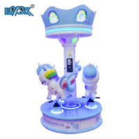 Mini manèges à pièces à 3 joueurs jeu d'intérieur petit carrousel Kiddie Ride jeux d'arcade