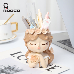 Pot de fleurs en porcelaine ROOGO avec trous de drainage - Décoration de bureau de jardin à domicile écologique et légère pour les plantes - Product Image 3