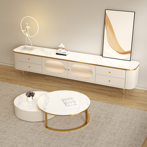 Meuble <span class=keywords><strong>TV</strong></span> mural moderne en bois blanc avec rangement <span class=keywords><strong>pour</strong></span> salon - Product Image 1