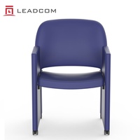 Chaise d'auditorium pliable et flexible Leadcom L-M06, chaise de conférence rembourrée à roulettes, portable, pour salle de conférence scolaire