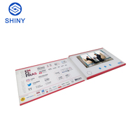 Carte d'invitation professionnelle de brochure audio-vidéo TFT LCD de 4.3 pouces avec musique lettres d'animaux croix papier de conception personnalisé