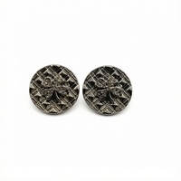 Boutons en métal matelassés antirouille à tige, avec strass et cristaux floraux, pour blazers, directement de l'usine