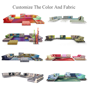 Ensemble de canapés mahjong roche <span class=keywords><strong>bobois</strong></span> de style français canapés modulaires canapé modulable au sol canapé mahjong moderne - Product Image 5
